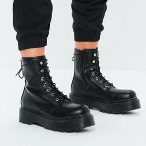 Black Platform Sole Boots